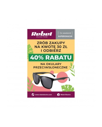 Plakat Rebel Electro - Promocja na okulary