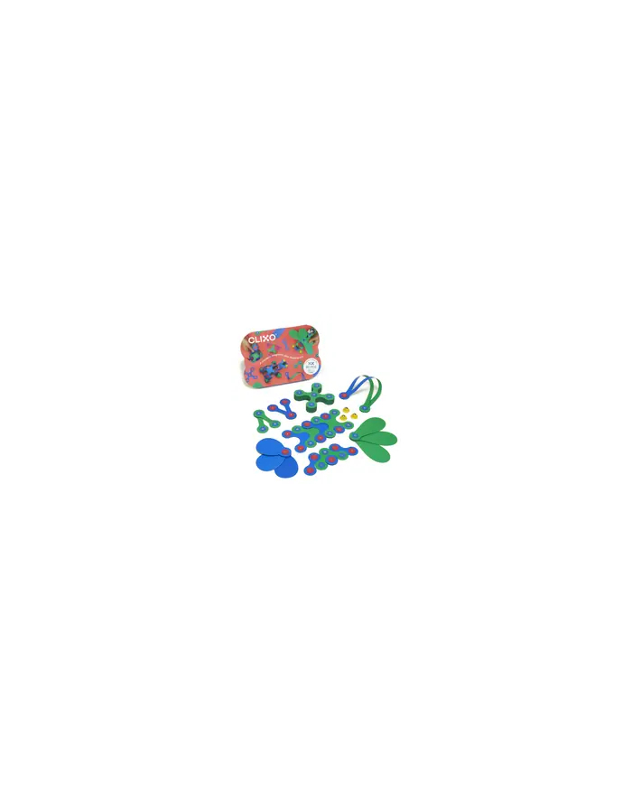 clics toys Clixo klocki magnetyczne origami 30el zielono niebieski główny