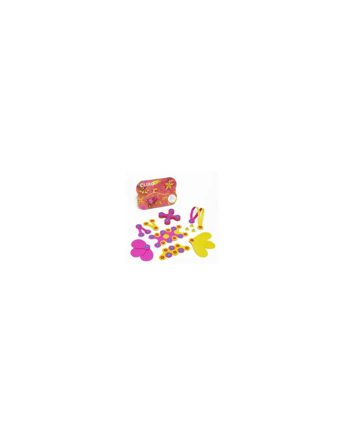 clics toys Clixo klocki magnetyczne origami 30el różowo żółty główny