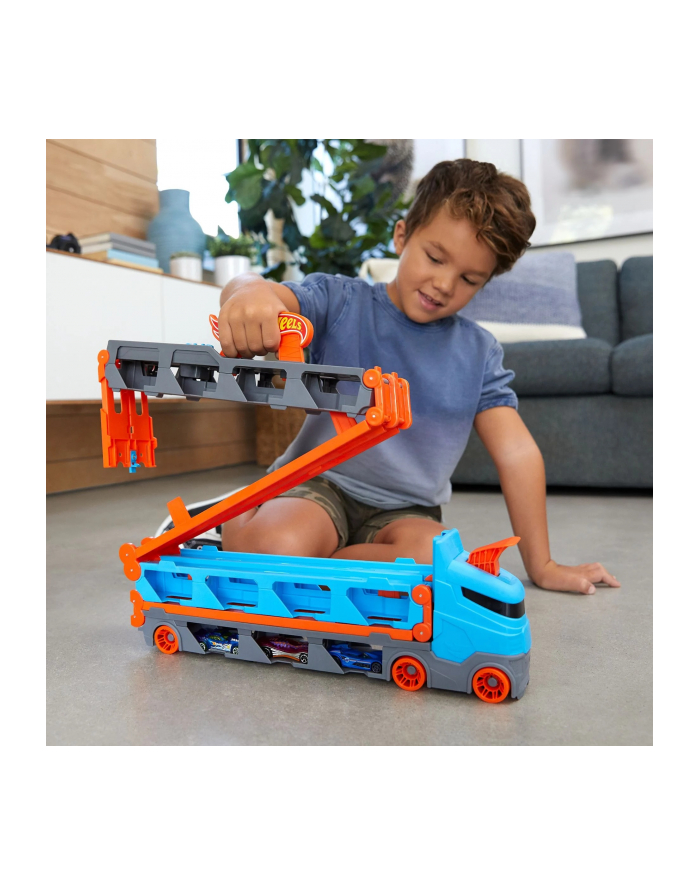 Hot Wheels CITY Wyścigowy transporter 2w1 GVG37 p2 MATTEL główny