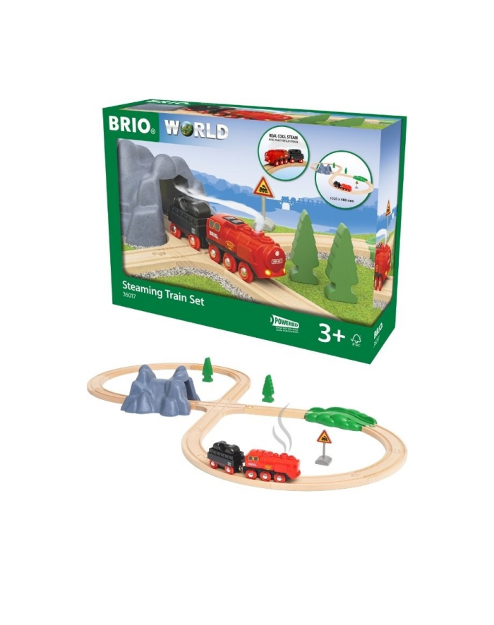ravensburger BRIO 36017 Zestaw z kolejką na parę na baterie główny