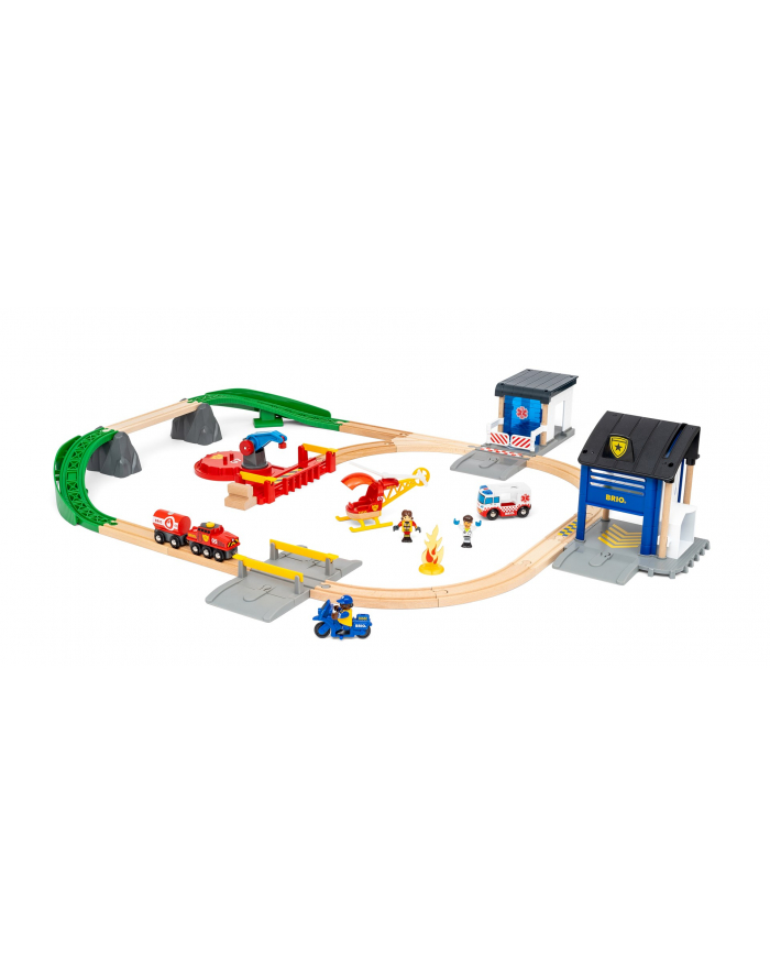 ravensburger PROMO BRIO 36025 Zestaw Deluxe Straż Pożarna i Policja główny