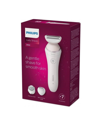 Philips | Golarka bezprzewodowa | BRL176/00 Seria 8000 | Czas pracy (maks) 120 min | Na mokro i na sucho | Litowo-jonowy | Biały/Różowy