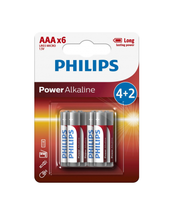 Bateria PHILIPS LR03 Power Alkaline op6szt cena za op