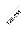 bczerwonyher TZE-251 LAMINATED TAPE 24MM 8M/BLACK ON WHITE - nr 15