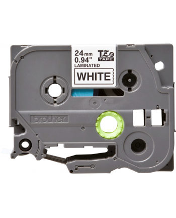 bczerwonyher TZE-251 LAMINATED TAPE 24MM 8M/BLACK ON WHITE