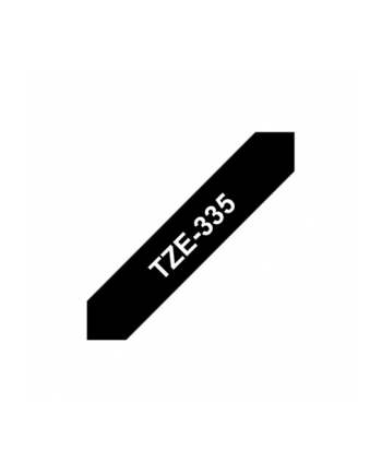 bczerwonyher TZE-335 LAMINATED TAPE 12MM 8M/WHITE ON BLACK
