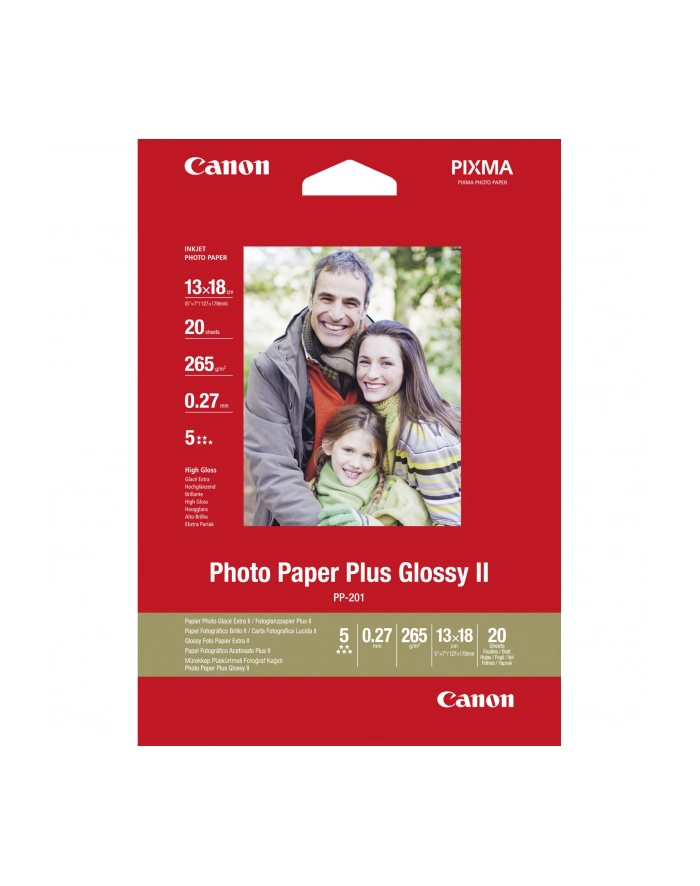 canon PP-201 PHOTO PAPER PLUS II/GLOSSY 13X18 20SHTS główny