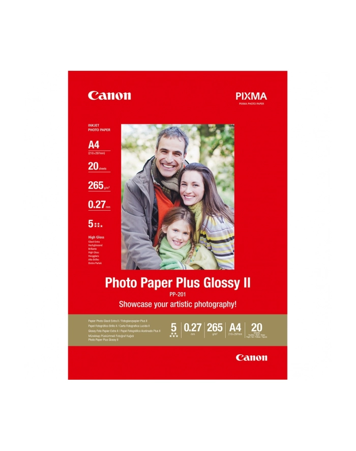 canon PP-201 PHOTO PAPER PLUS II/GLOSSY A4 20SHTS główny
