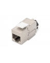 digitus Moduł (gniazdo) keystone RJ45 (8P8C) kat6A, STP,ekranowany, beznarzędziowy, stalowy, opaska czarna - nr 1