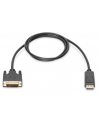 assmann Kabel DP/DVI-D (24+1) M/M z zatrzaskiem czarny 2m Displayport 1080p 60Hz FHD - nr 2