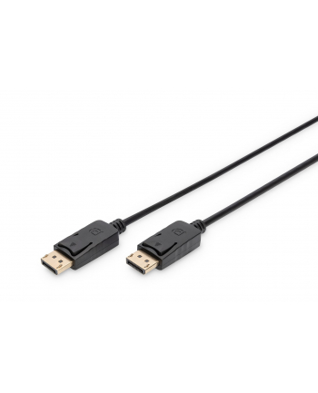 assmann Kabel DP/DP M/M z zatrzaskami czarny 2m DisplayPort  4K 60Hz UHD