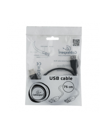 Kabel przedłużacz USB 20 Gembird AM-AF 0,75 m (czarny) nr 1
