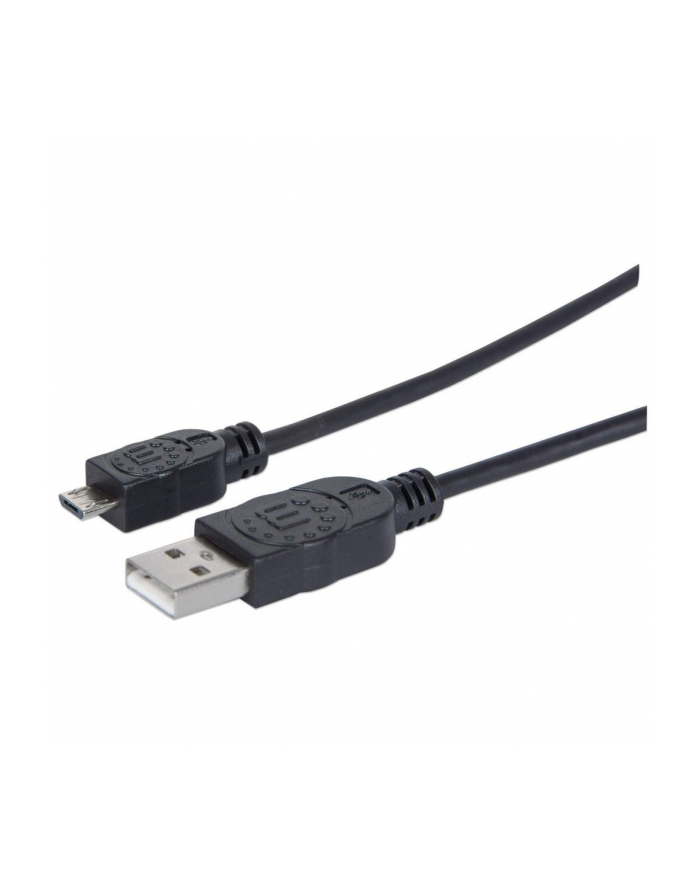 manhattan KABEL USB A-MicroB M/M 1,8M USB20 Hi-Speed czarny główny