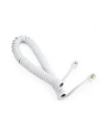 Kabel telefoniczny RJ10 4P4C spiralny 2m (biały) Gembird - nr 1