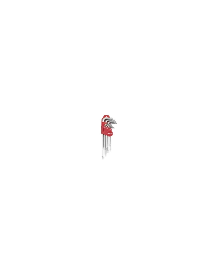 YATO KLUCZE TORX FAJKOWE 9szt T10-T50 DŁUGIE, Z OTWOREM   0511 główny