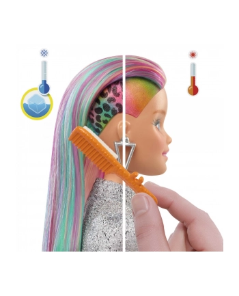 mattel BARBIE Fryzura Kolorowa Panterka Lalka GRN81