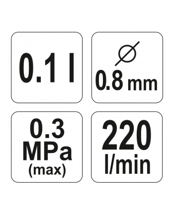 YATO PISTOLET LAKIERNICZY Z GÓRNYM ZBIORNIKIEM HVLP 0,8mm 0,1L 2357