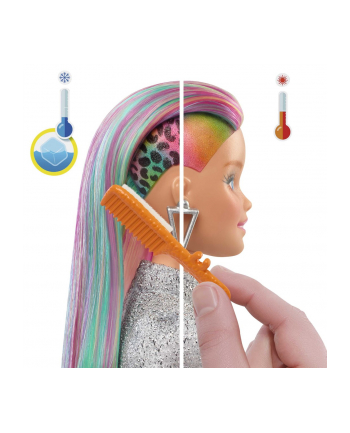 mattel BARBIE Fryzura Kolorowa Panterka Lalka GRN81