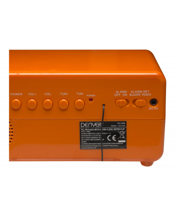 Radiobudzik retro Denver CR-425 pomarańczowy nr 2
