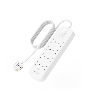 belkin POWER STRIP WITH OVERVOLTAGE/PROTECTION 8 SOCKETS WITH 2 X US