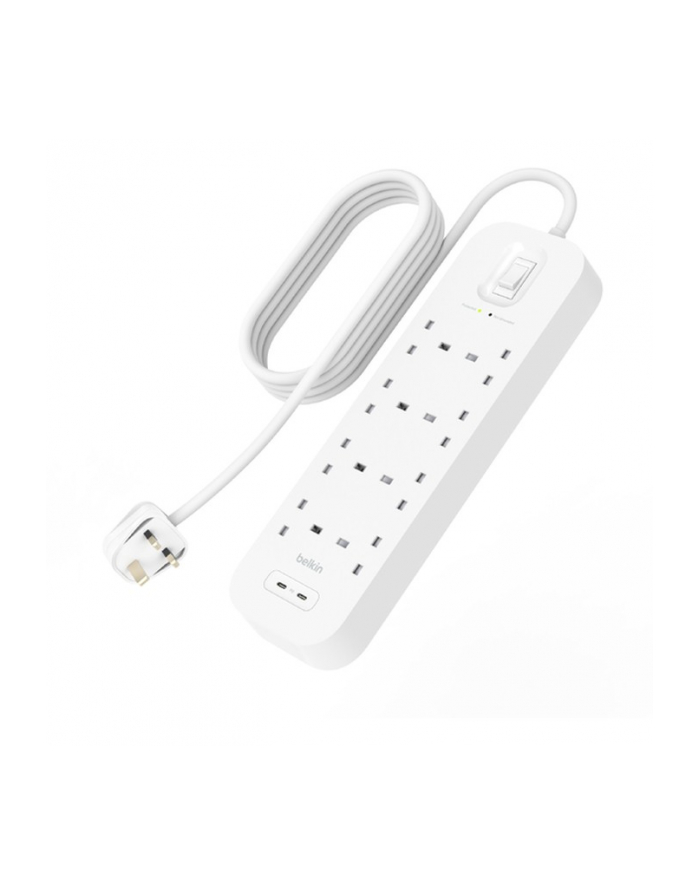 belkin POWER STRIP WITH OVERVOLTAGE/PROTECTION 8 SOCKETS WITH 2 X US główny