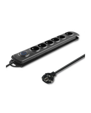Listwa przeciwprzepięciowa Qoltec 6 gniazd (3,0m) czarna