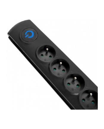 Listwa przeciwprzepięciowa Qoltec 8 gniazd 18m (czarna)