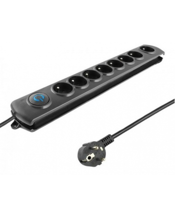 Listwa przeciwprzepięciowa Qoltec 8 gniazd 3m (czarna)
