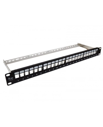 a-lan Patch panel pusty 19''; MODULARNYny 24 porty 1U z podporą, niewyposażony ALANTEC