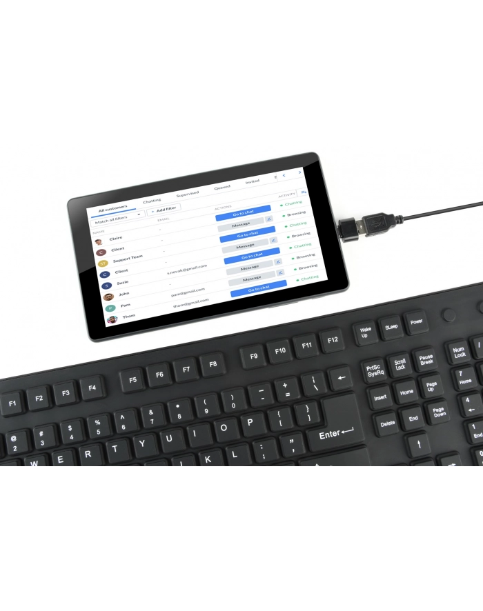 KLAWIATURA FLEXIBLE USB/PS2 ENG BLACK KB-109F-B GEMBIRD główny