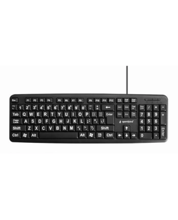 KEYBOARD STANDART USB ENG BIG/LETT BLACK KB-US-103 GEMBIRD