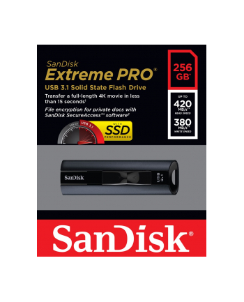 sandisk EXTREME PRO USB 31/SOLID STATE FLASH DRIVE 256GB