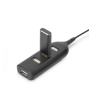 digitus Hub/Koncentrator 4-portowy USB 20 HighSpeed pasywny czarny nr 1