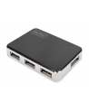 digitus HUB 4-portowy USB 20 HighSpeed aktywny, czarno-srebrny - nr 1