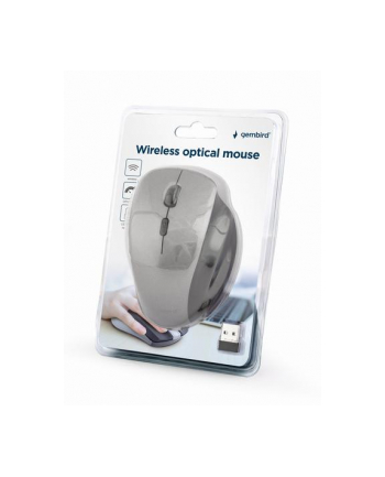 MOUSE USB OPTICAL WRL BLACK/SP GREY MUSW-6B-02-BG GEMBIRD nr 2