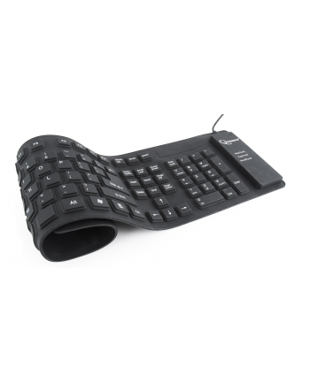KLAWIATURA FLEXIBLE USB/PS2 ENG BLACK KB-109F-B GEMBIRD