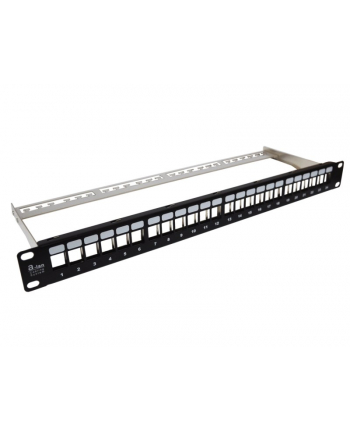 a-lan Patch panel pusty 19''; MODULARNYny 24 porty 1U z podporą, niewyposażony ALANTEC
