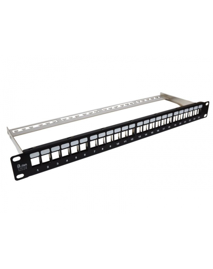 a-lan Patch panel pusty 19''; MODULARNYny 24 porty 1U z podporą, niewyposażony ALANTEC główny