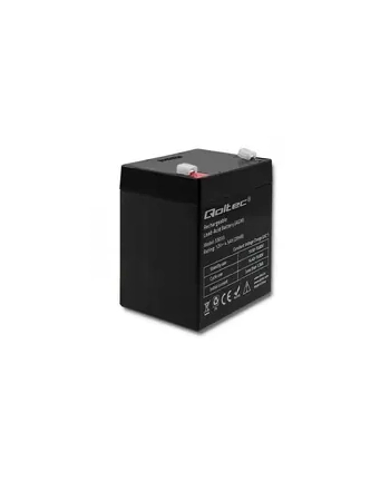 Qoltec Akumulator AGM  | 12V | 45Ah | Bezobsługowy | Wydajny | LongLife | do UPS, wagi, kasy