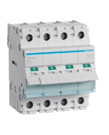 hager SBN463 ROZŁĄCZNIK IZOLACYJNY 63A 4P 4M 400V AC