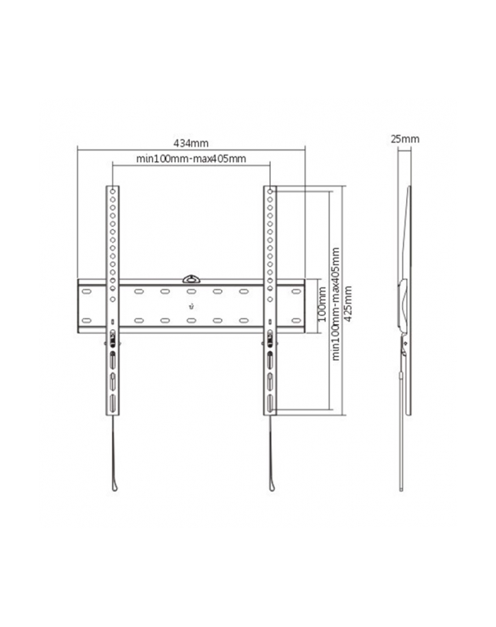 TV SET ACC WALL MOUNT 32-55'';/WM-55F-02 GEMBIRD główny