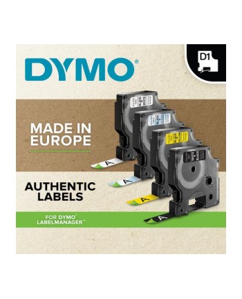 dymo D1-TAPE 9MM X 7M/BLACK ON YELLOW nr 2