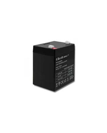 Qoltec Akumulator AGM  | 12V | 45Ah | Bezobsługowy | Wydajny | LongLife | do UPS, wagi, kasy nr 1