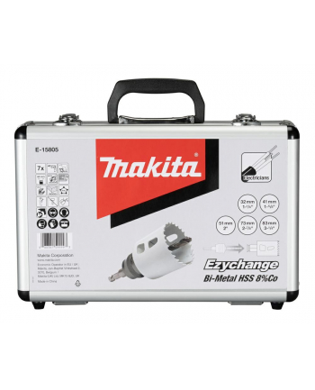 MAKITA ZESTAW OTWORNIC DLA ELEKTRYKÓW BIM '';EZYCHANGE''; 7szt (32,41,51,73,83MM)+ADAPTER+