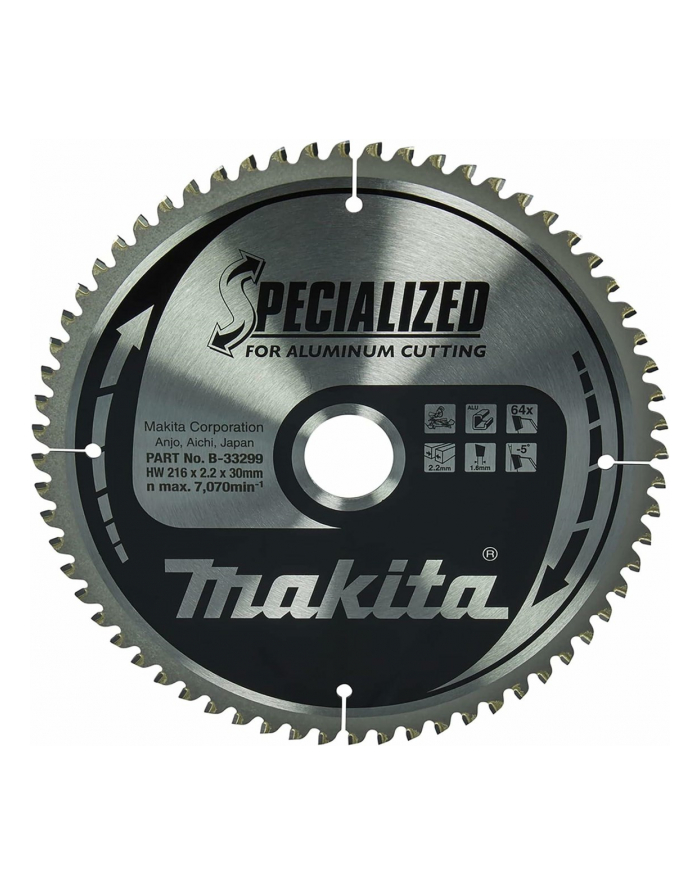 MAKITA PIŁA TARCZOWA  216x30x64z SPECJALIZED ALUMINIUM główny