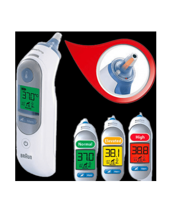 Termometr douszny na podczerwień Braun ThermoScan 7 biały, IRT6520