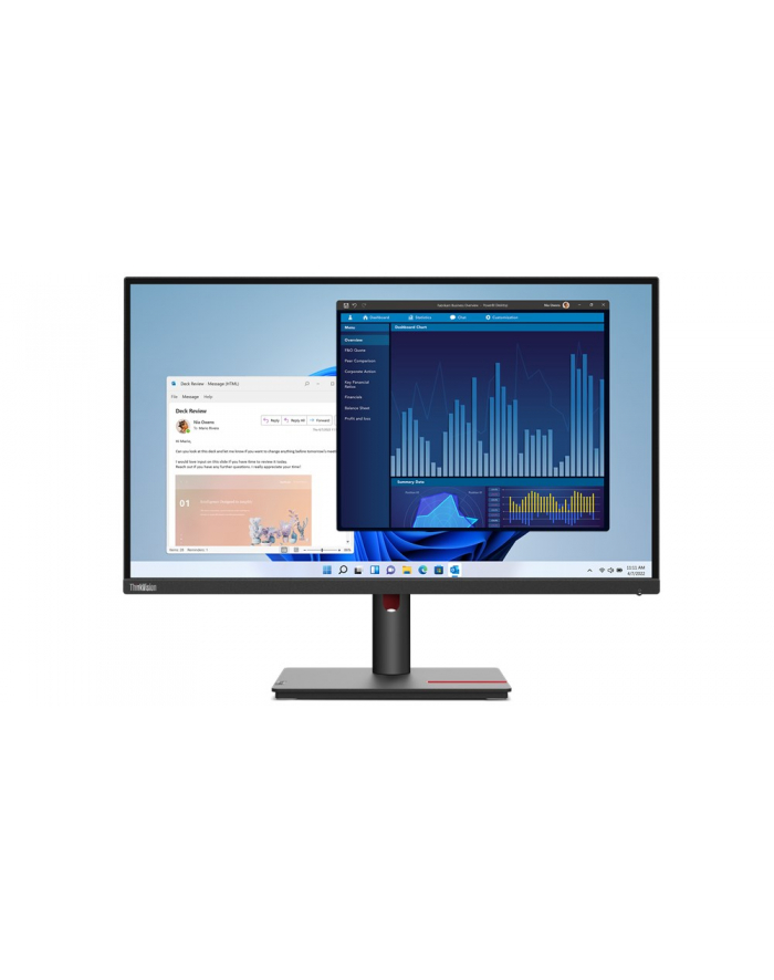 Lenovo ThinkVision T27p-30 68,6 cm (27'';) 3840 x 2160 px 4K Ultra HD monitor LED Czarny główny