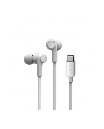 BELKIN ROCKSTAR INEAR HEADPHONE/WITH USB-C CONNECTOR WHITE