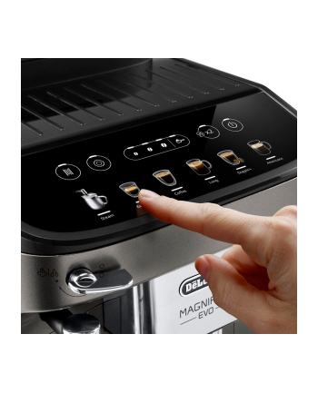 Ekspres do kawy Delonghi | ECAM 29042TB Magnifica Evo | Ciśnienie pompy 15 bar | Wbudowany spieniacz do mleka | Automatyczny | 1450 W | Srebrny/Czarny